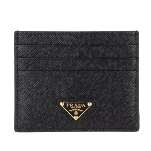 Prada Card Holder Leather Nero Korthållare