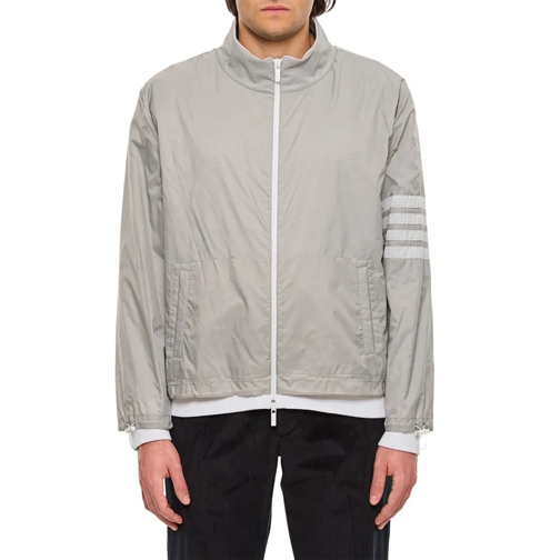 Thom Browne Übergangsjacke Funnel Neck Ripstop Jacket Grey