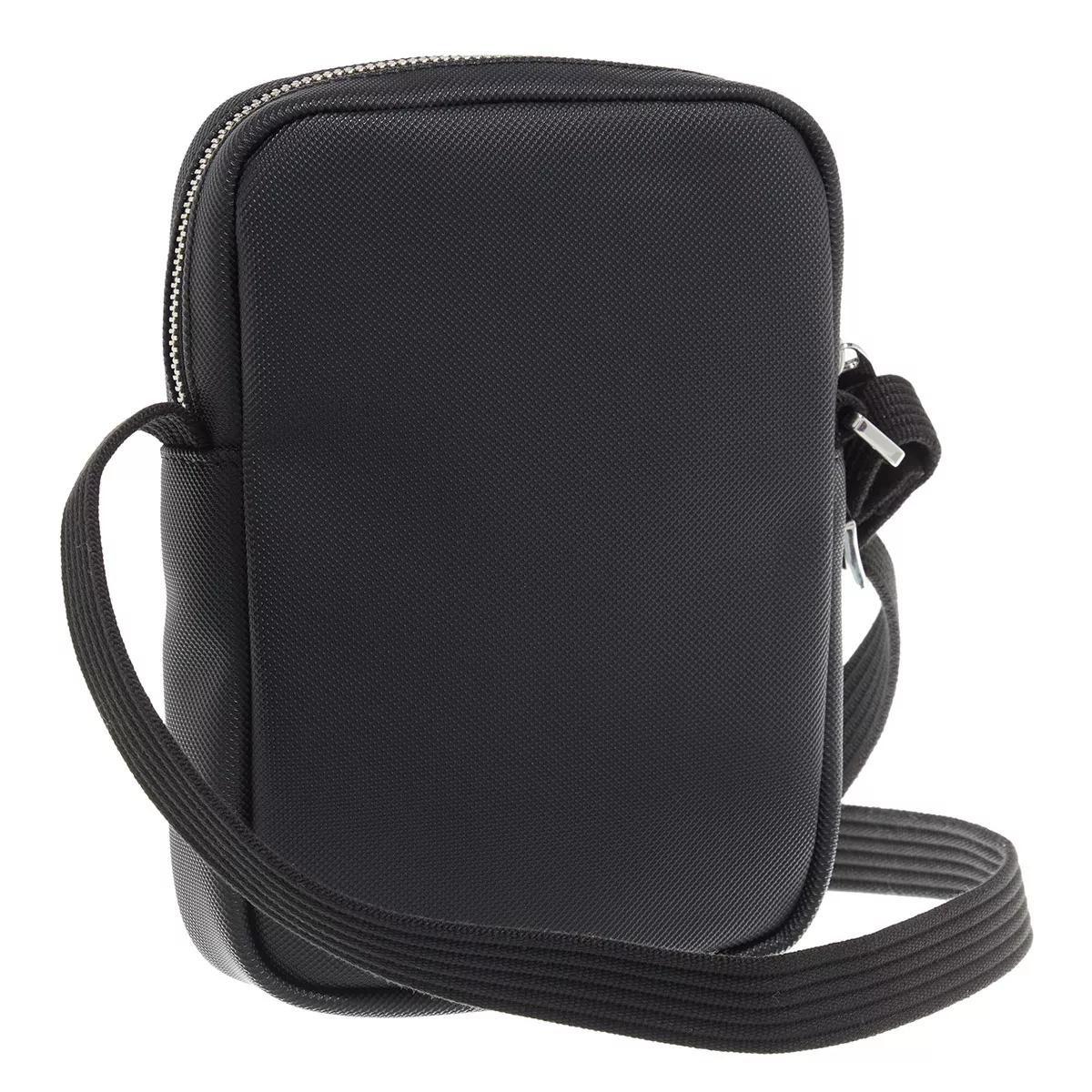 Lacoste vertical camera bag hot sale black