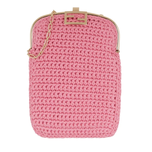 Fendi Baguette Chain Phone Bag Rosa Crossbody Bag
