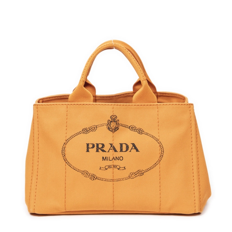 Prada Crossbody Bag Medium Canapa Tote orange