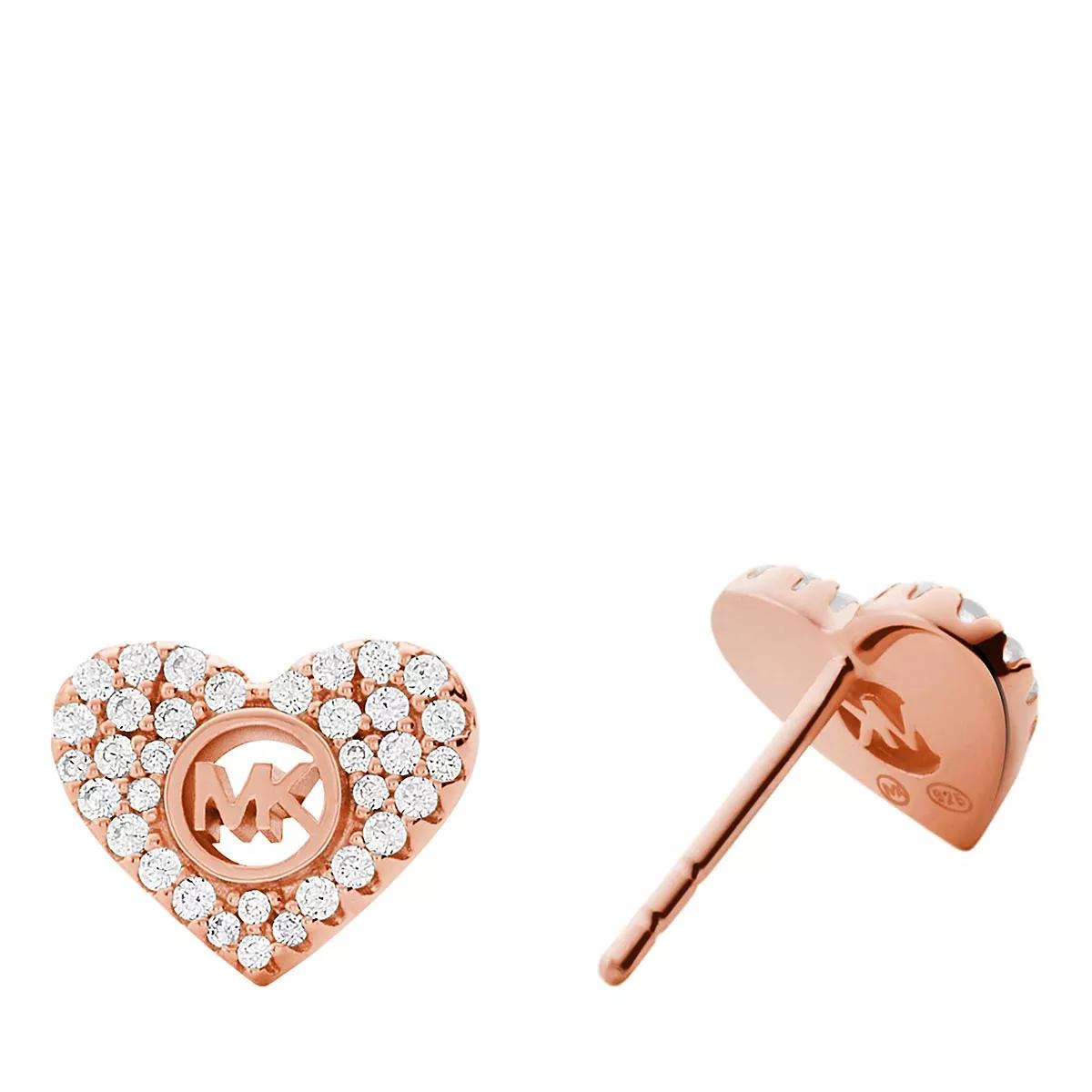 michael kors rose gold pave earrings