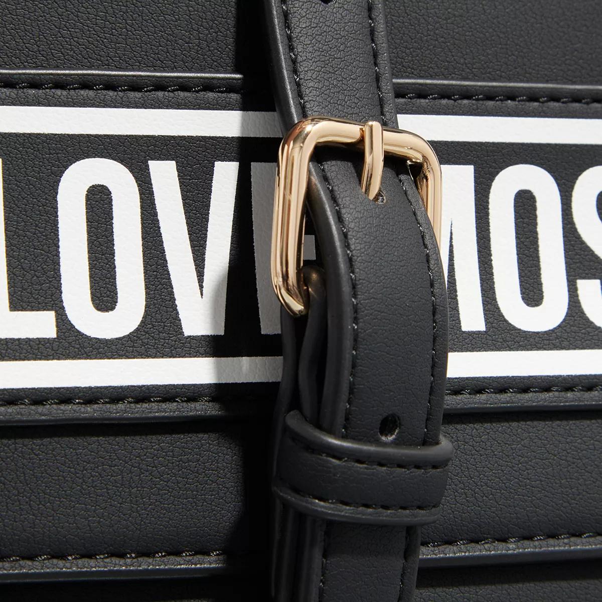 Love Moschino Zwarte Schoudertas met Verstelbare Band Black Dames