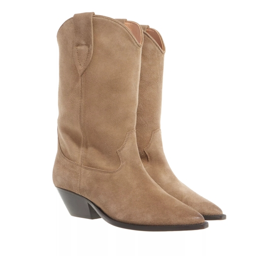 Isabel Marant Boots Calf Velvet Leather Taupe Stivale