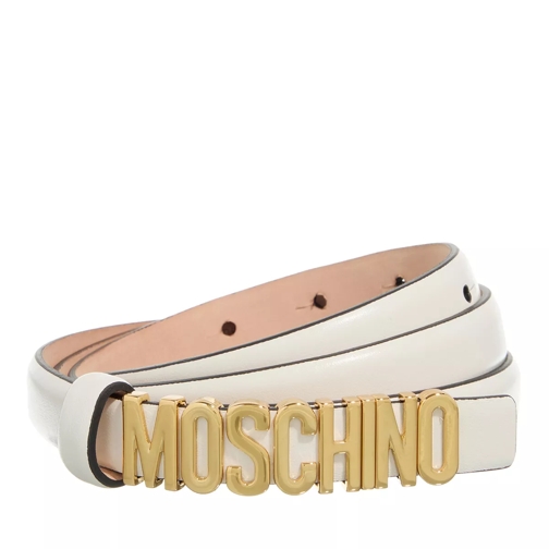 Moschino Belt White Leather Belt