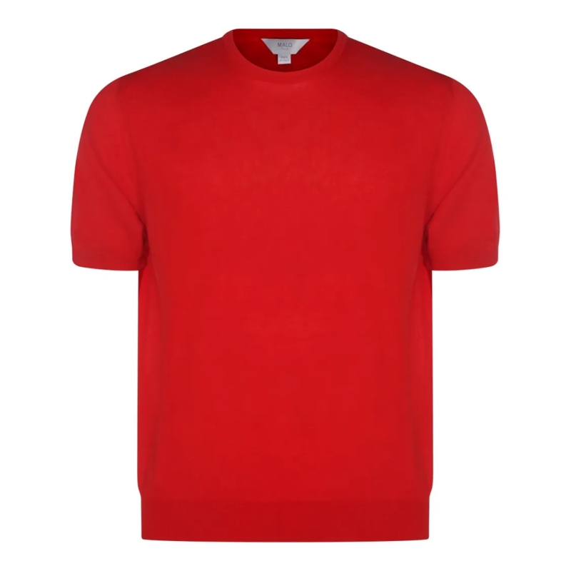 Malo T-shirt Solid Red Short-Sleeve T-Shirt Red
