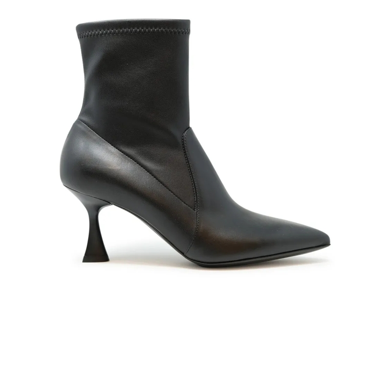 Sergio Levantesi Laarzen Janet 56 Black Leather Ankle Boots Black