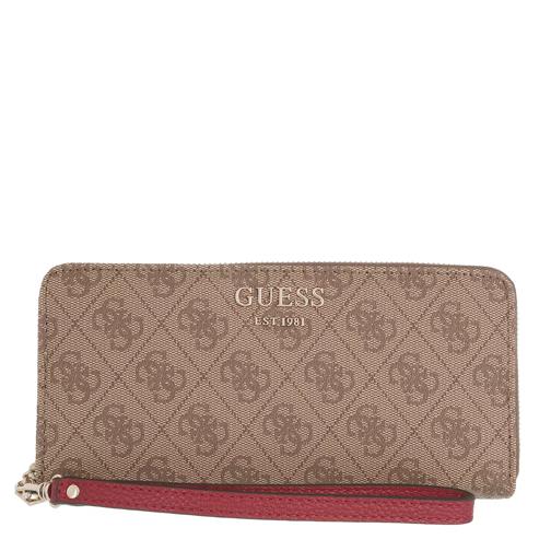 Guess Vikky Large Zip Around Brown Plånbok med dragkedja