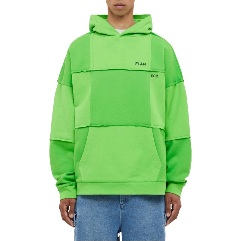 Flâneur  Cut & Sew Hoodie | Neon Green grün