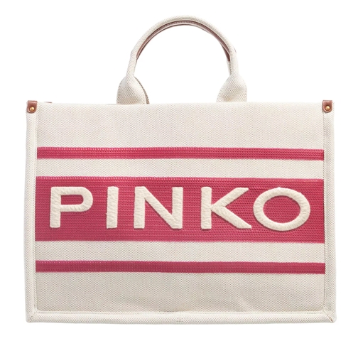 Pinko Shopper  Ecru/Fuxia Antique Gold Draagtas