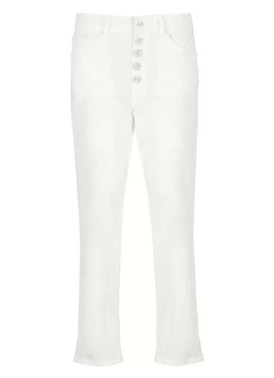 Dondup - Cotton Blend Trousers - Größe 24 - white