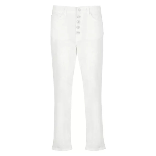 Dondup Cotton Blend Trousers White 