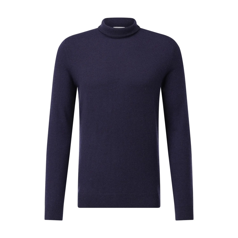 Simon Gray  Rollkragenpullover aus Kaschmir Dunkelblau