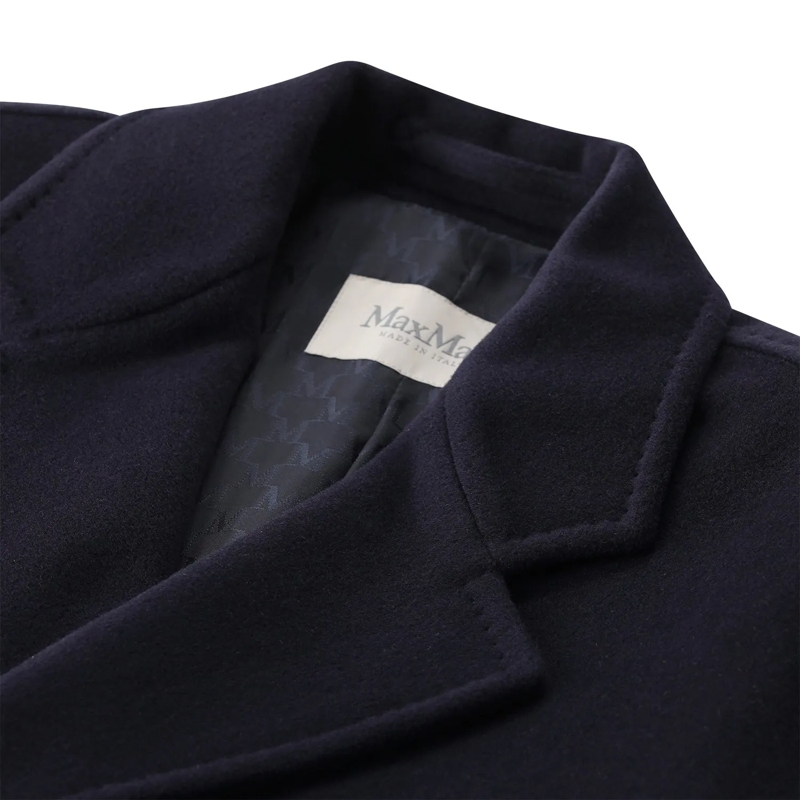 Max Mara Wollmantel Mantel Madame aus Schurwoll-Kaschmir-Mix dunkelblau(Image 5)