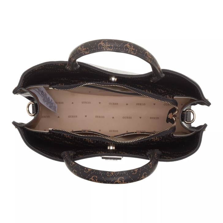 Guess Meridian Girlfriend Satchel Brown Logo Satchel