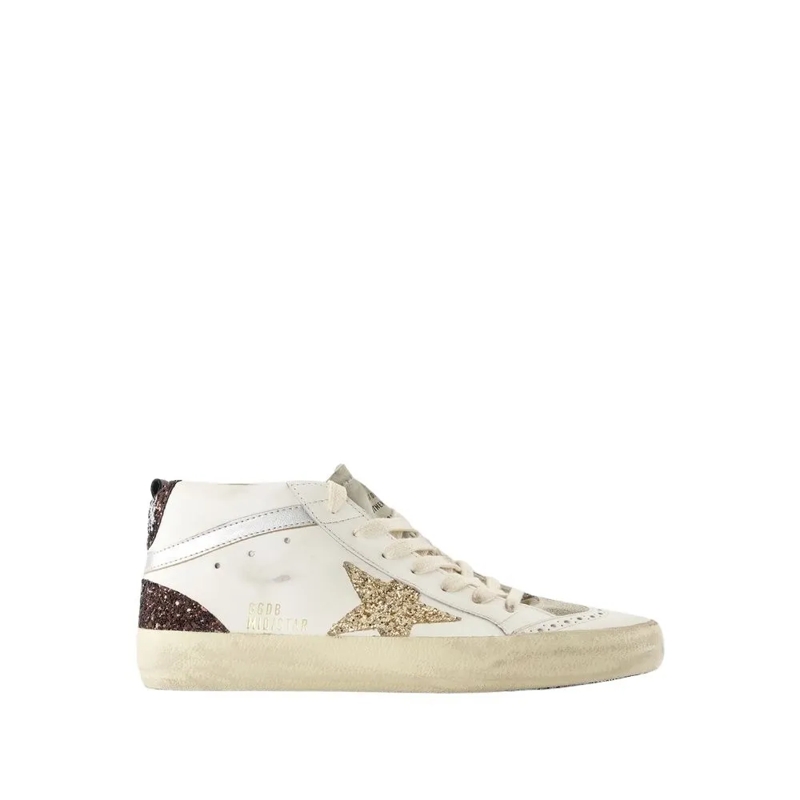 Golden Goose Low-Top-Sneaker Mid Star Sneakers - Leather - White White