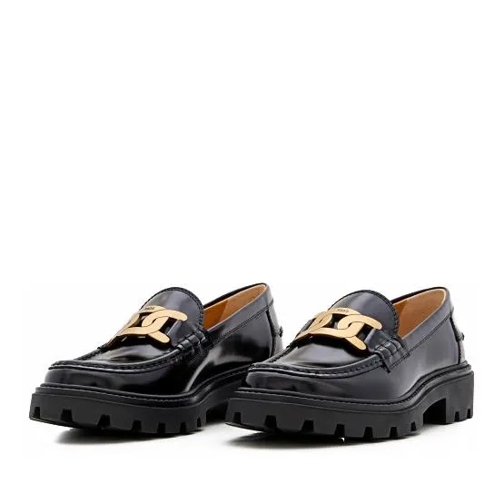 Tod's Patent Leather Loafers Black Ballerine