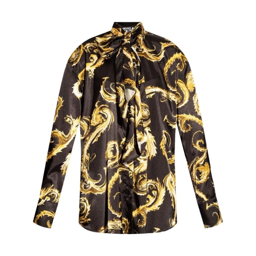 Versace Jeans Couture Hemden Bow Satin Shirt Black