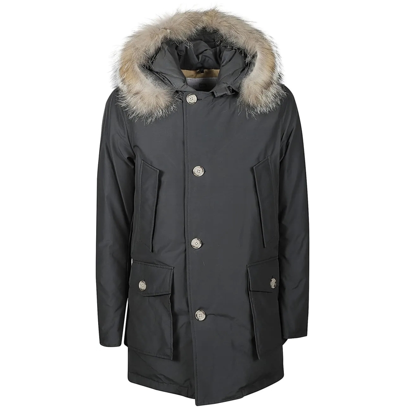 Woolrich Daunenjacke Arctic Detachable Fur Parka Grey grau