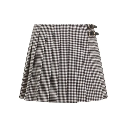 Miu Miu White Wool Skirt White 