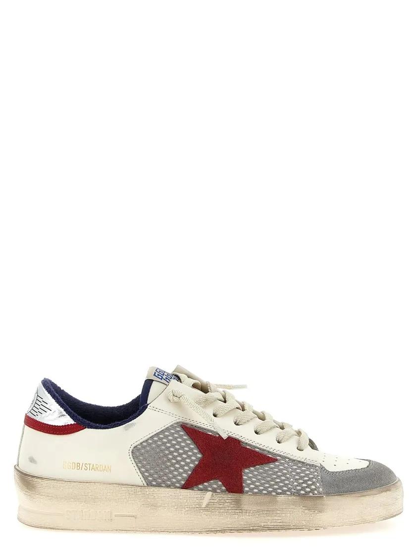 Golden Goose Low-Top Sneaker - Heren Stardan Sneaker Wit/Grijs - Gr. 43 (EU) - in Beige - für Herren