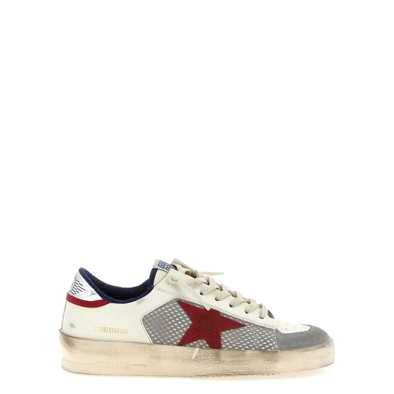 Golden Goose Low-Top-Sneaker Heren Stardan Sneaker Wit/Grijs weiß