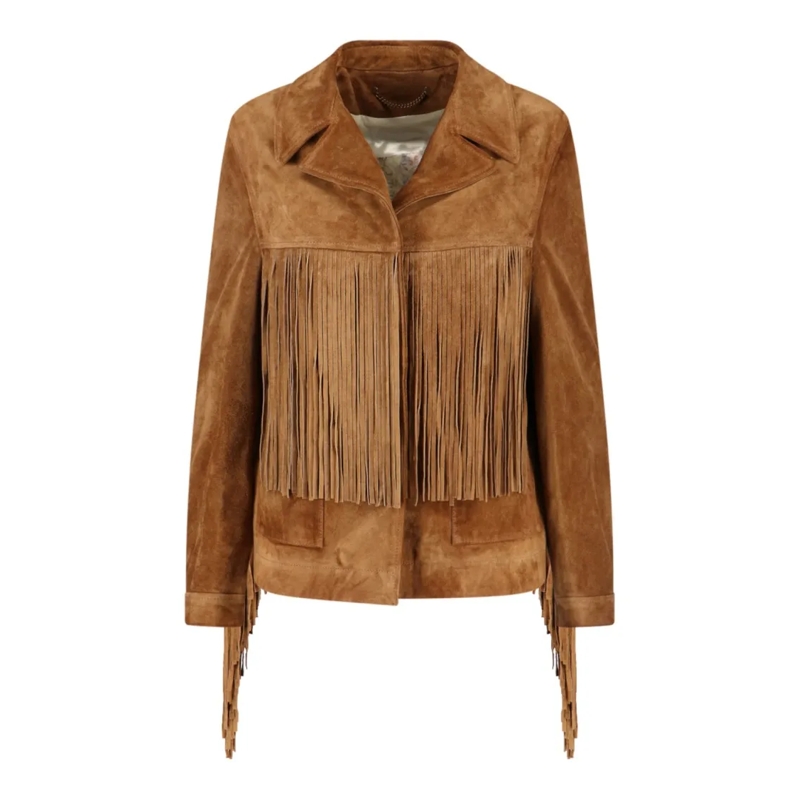 Golden Goose Blazer Suede Fringe Jacket – Brown Brown