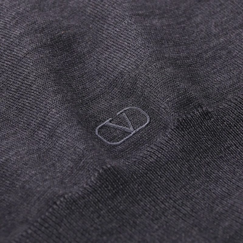 Valentino Garavani Poloshirt Poloshirt aus Wolle grau(Image 5)