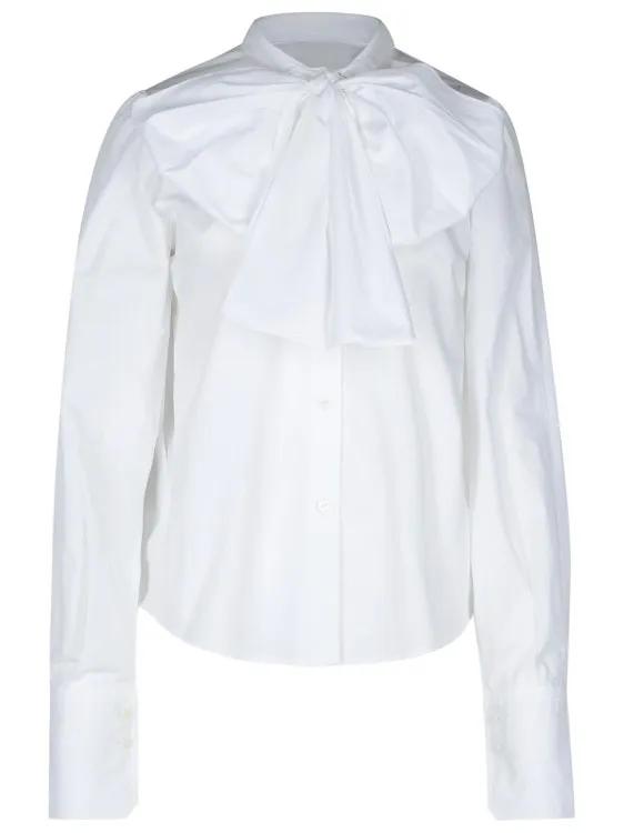 Patou - Ascot%27 White Cotton Blouse - Größe 36 - weiß