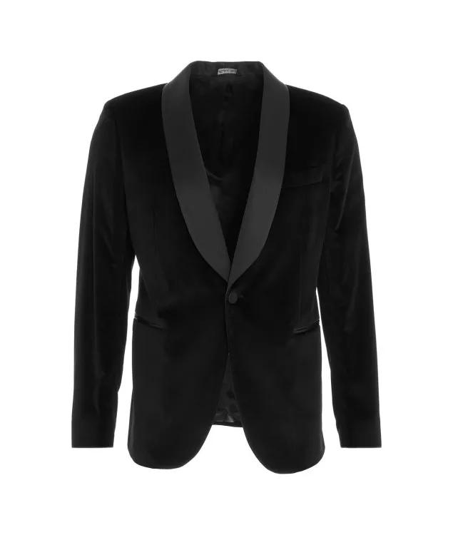 Brian Dales Black Velvet Suit Black