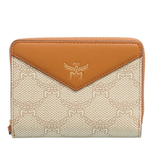 MCM Zip-Around Wallet Himmel Lauretos Zip Around Mni I9 Ss24 Oatmeal