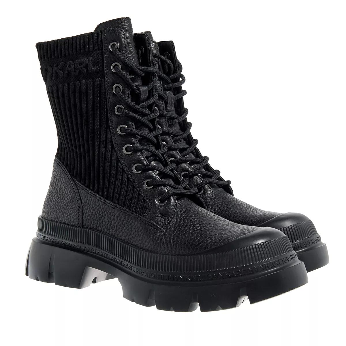 Karl Lagerfeld Boots & Stiefeletten - Trekka Max Kc Hi Lace Mix Boot - Gr. 38 (EU) - in Schwarz - für Damen