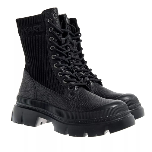 Karl Lagerfeld Trekka Max Kc Hi Lace Mix Boot Black Laarzen met vetersluiting