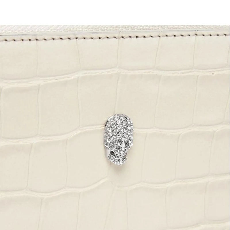 Philipp Plein Geldbörse Mid-Zip Brieftasche Cocco Crocco Print beige(Image 2)