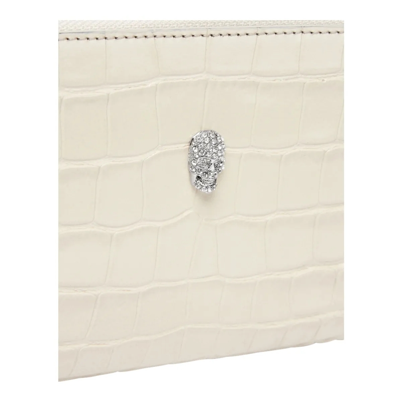 Philipp Plein Geldbörse Mid-Zip Brieftasche Cocco Crocco Print beige(Image 3)