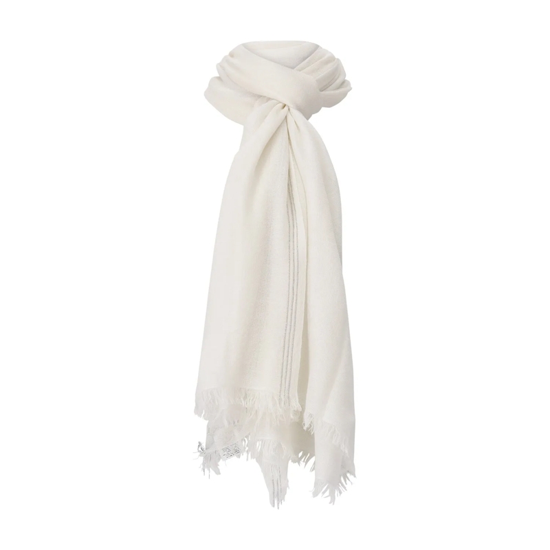 Faliero Sarti Lichtgewicht Sjaal Schal Katy mit Schmucksteinen weiß