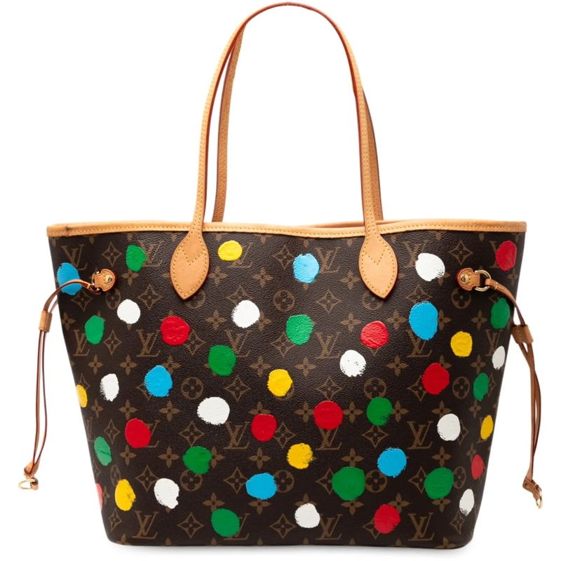 Louis Vuitton Shopper Yayoi Kusama Monogram Painted Dots Neverfull MM braun