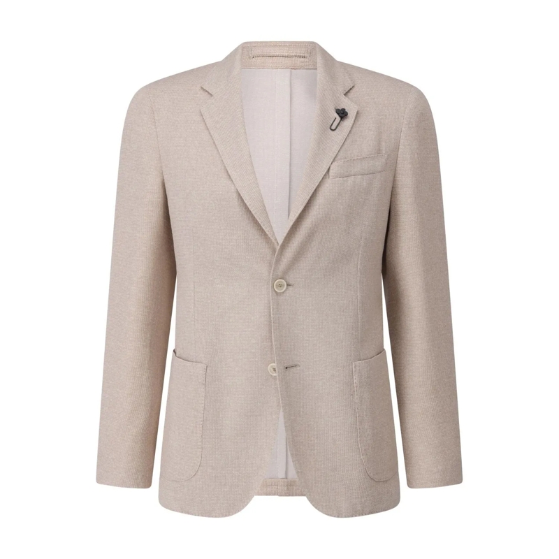 Lardini Übergangsjacke Slim-Fit Sakko in Tweed-Optik beige