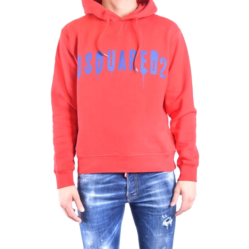 Dsquared2  Multicolor Graphic Sweatshirt With Hood And Drawst Burgundy
