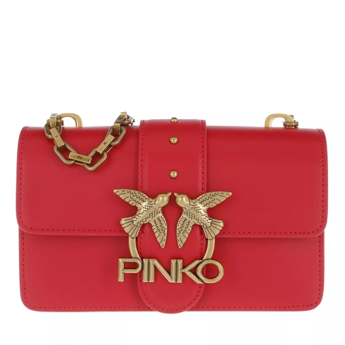 Pinko Love Mini Icon Simply 5 Crossbody Pure Red Crossbody Bag
