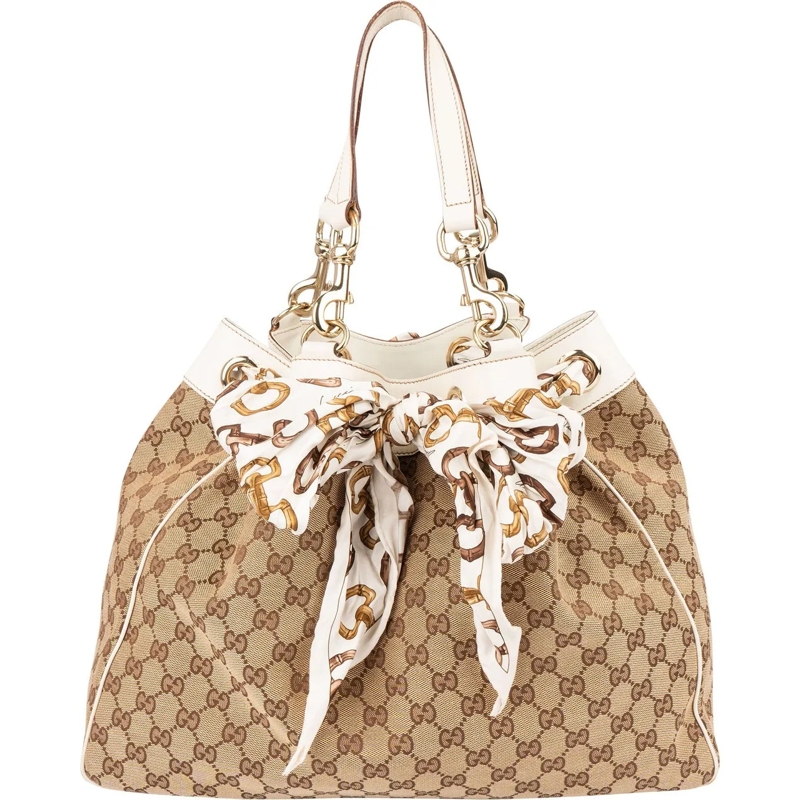 Gucci Schultertasche Gucci GG Monogram Positano Handbag braun