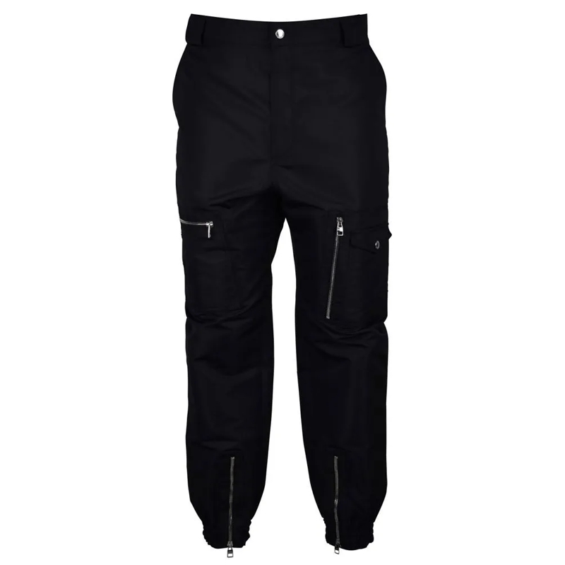 Alexander McQueen Anzugshose Cargo-Style Black Pants With Zippered Accents Black