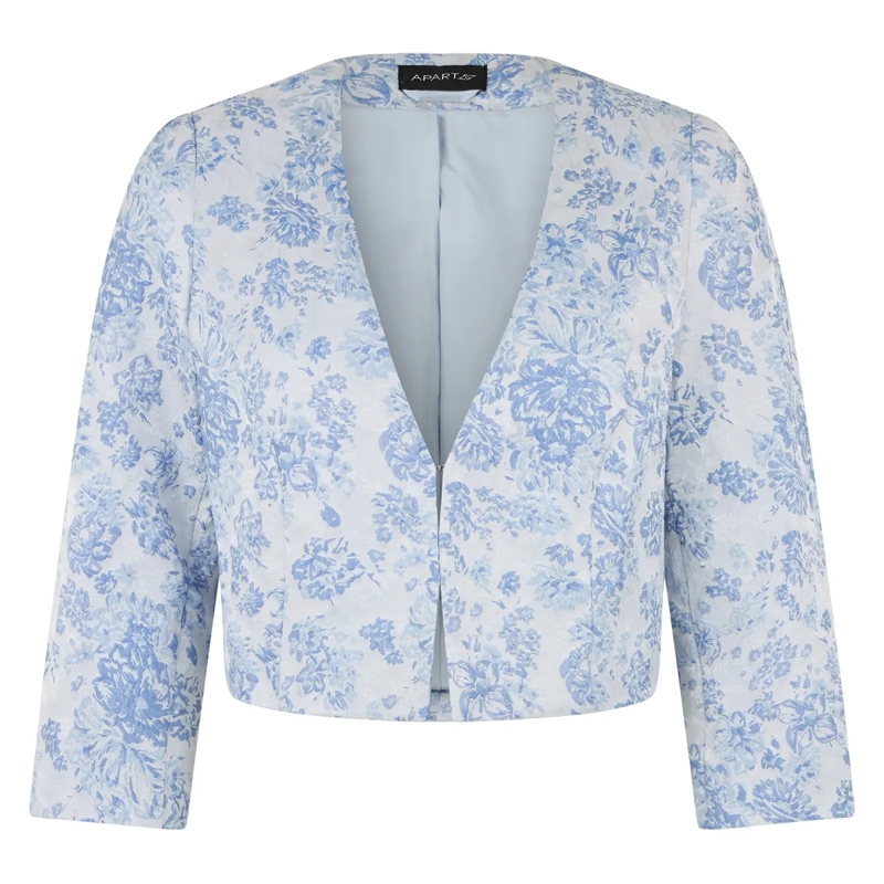 Apart Blazer Jacquard Bolero hell-blau