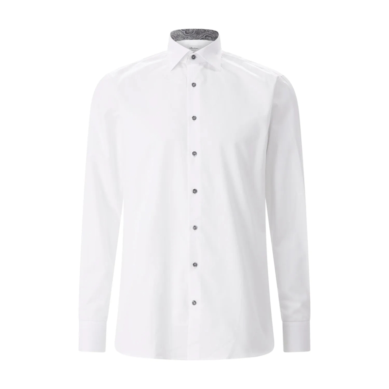STENSTRÖMS Chemise Regular-Fit Hemd aus Baumwolle weiß