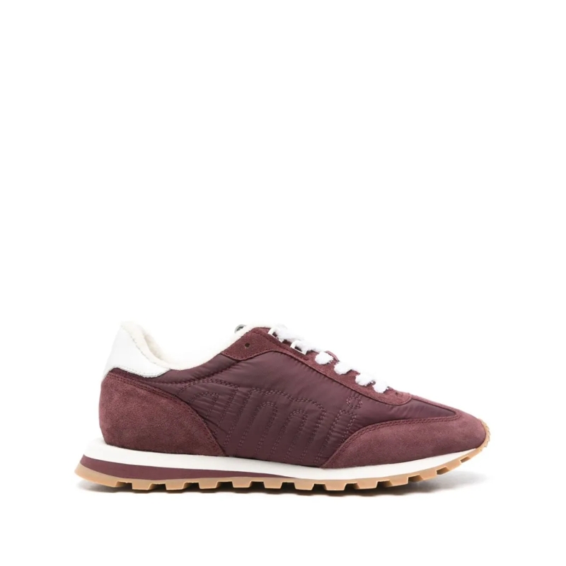AMI Paris Lage-top sneaker Bordeaux Red Sneakers Brown