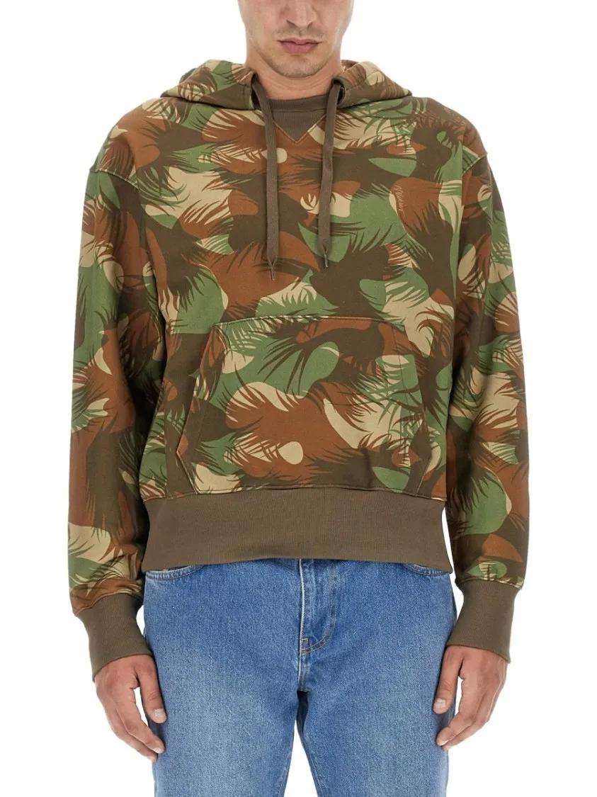Thumbnail - Moschino - Relaxed Fit Camouflage Sweatshirt - Größe 50 - grün