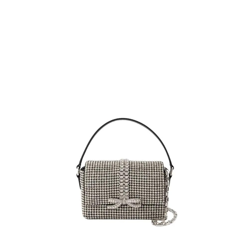 self-portrait Shopper - Rhinestone Micro Bag - Synthetic - Silver - für Damen