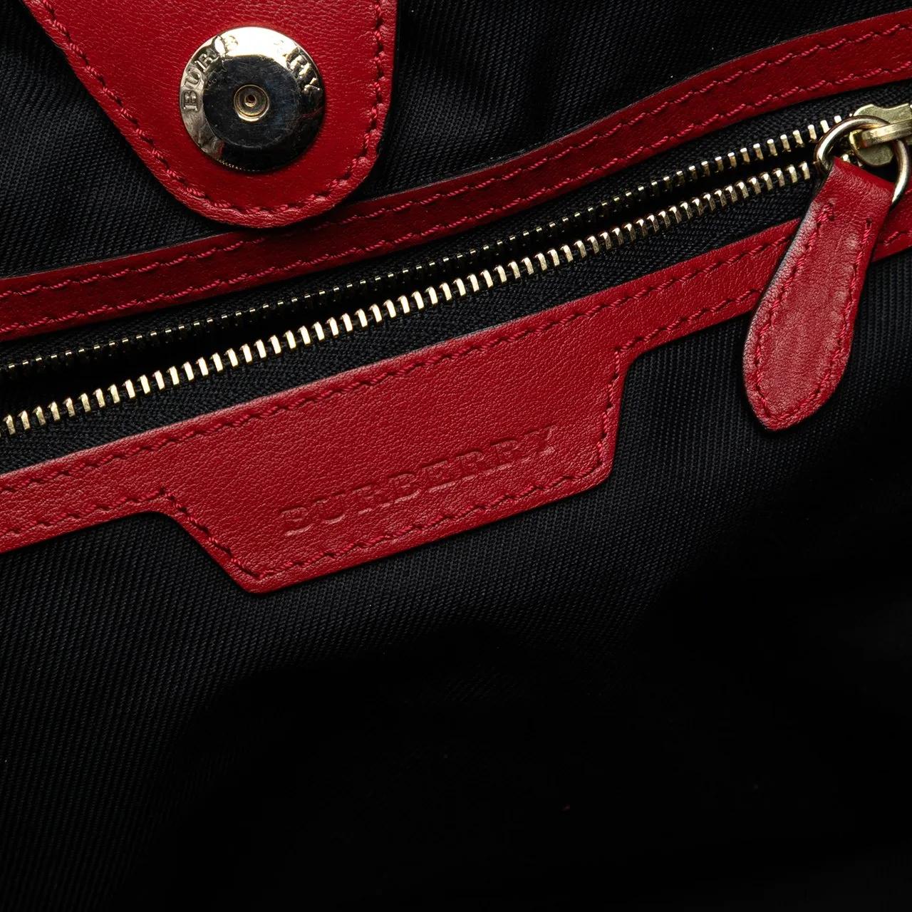 Thumbnail - Burberry Shopper - Small Haymarket Check Canvas and Leather Canterbur - Gr. unisize - in Braun - für Damen