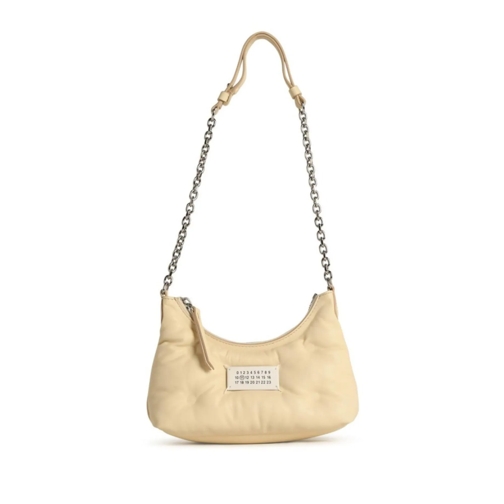 Maison Margiela Schultertasche Small 'Hobo' Ivory Leather Bag Neutrals