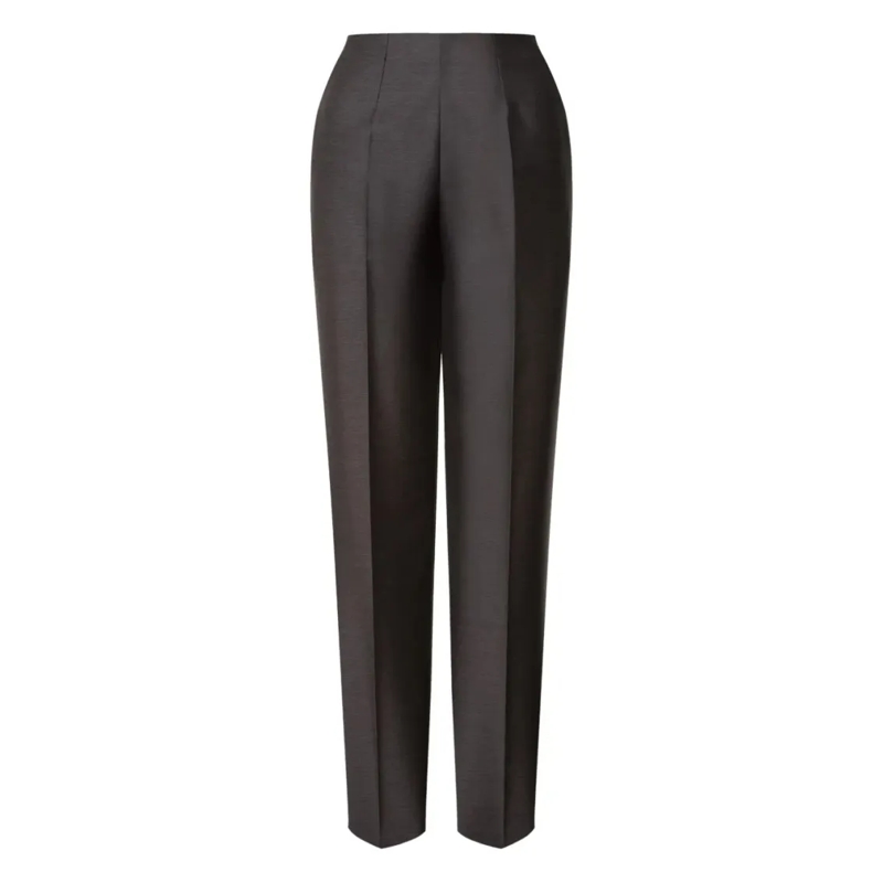 Alberta Ferretti  Tailored Straight-Leg Pants With Minimalist Design Black